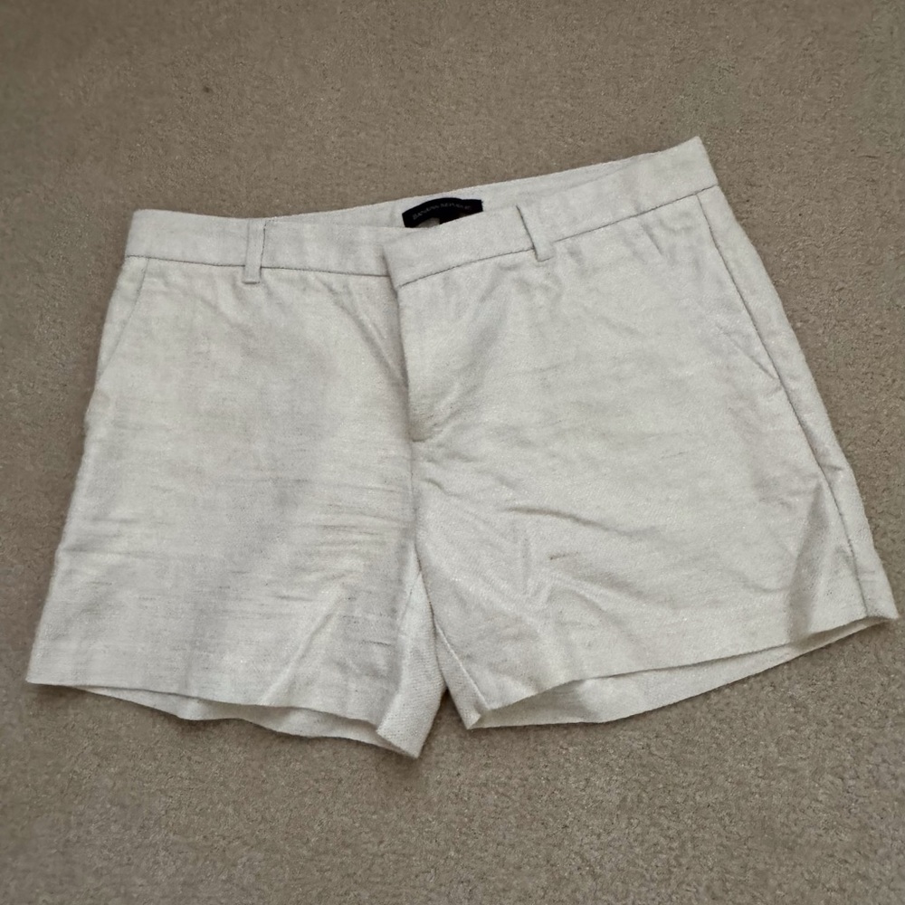 Banana Republic Gold Sheen Shorts Classic Summer Style